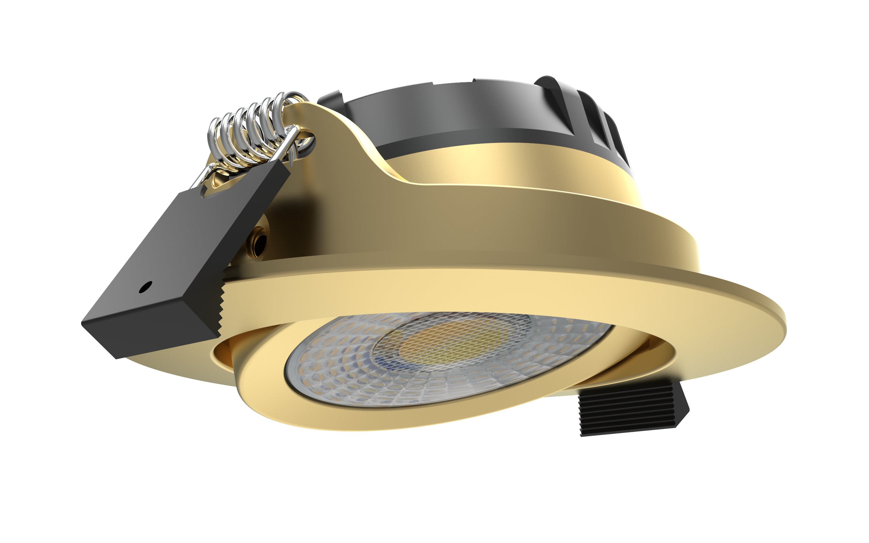 Perfy 68, Einbauspot, Ø82mm, 600-800lm, Phasenabschnitt, Kristalllinse, Messing