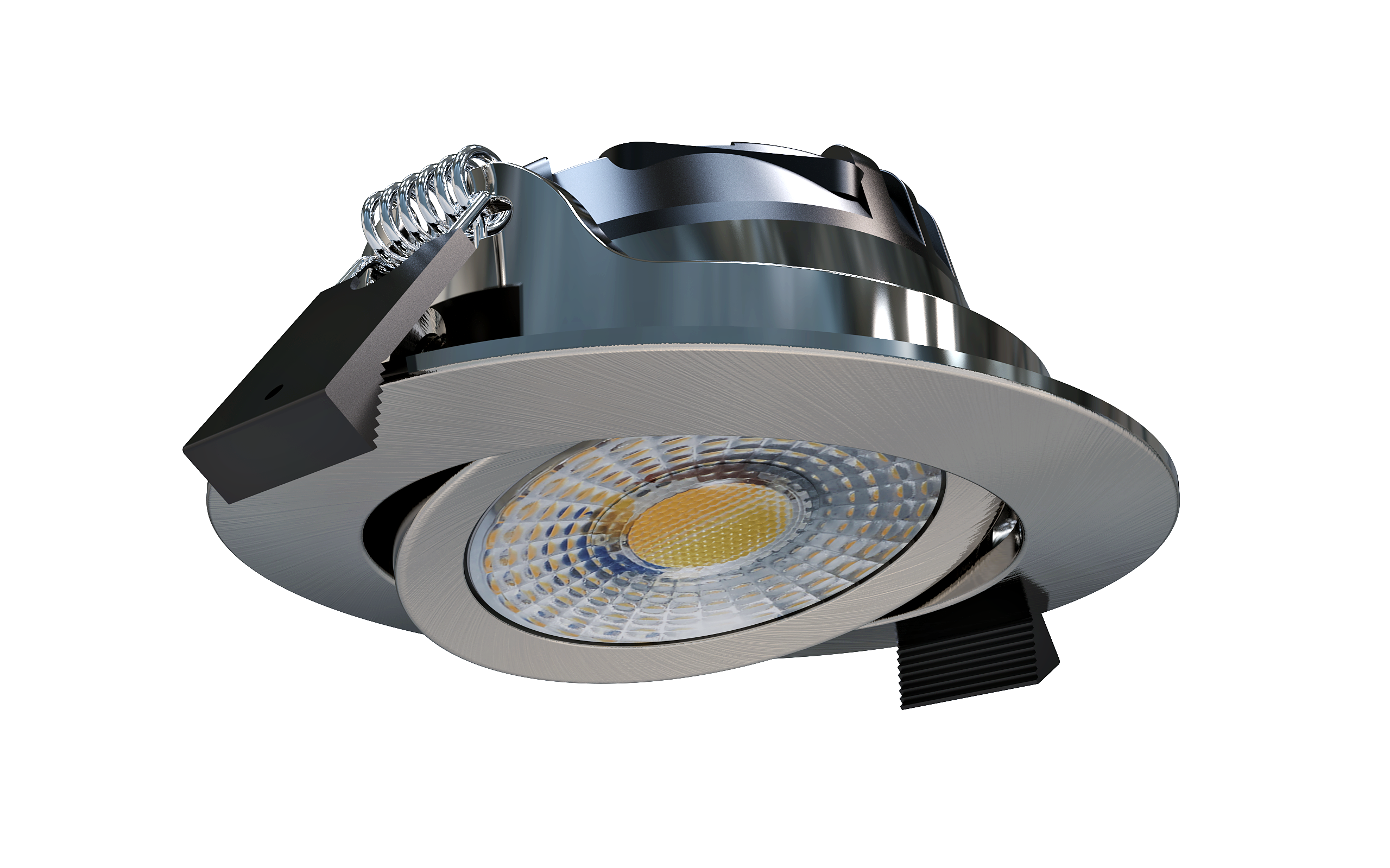 Perfy 68, Einbauspot, Ø82mm, 600-800lm, Phasenabschnitt, Kristalllinse, Gebürstet