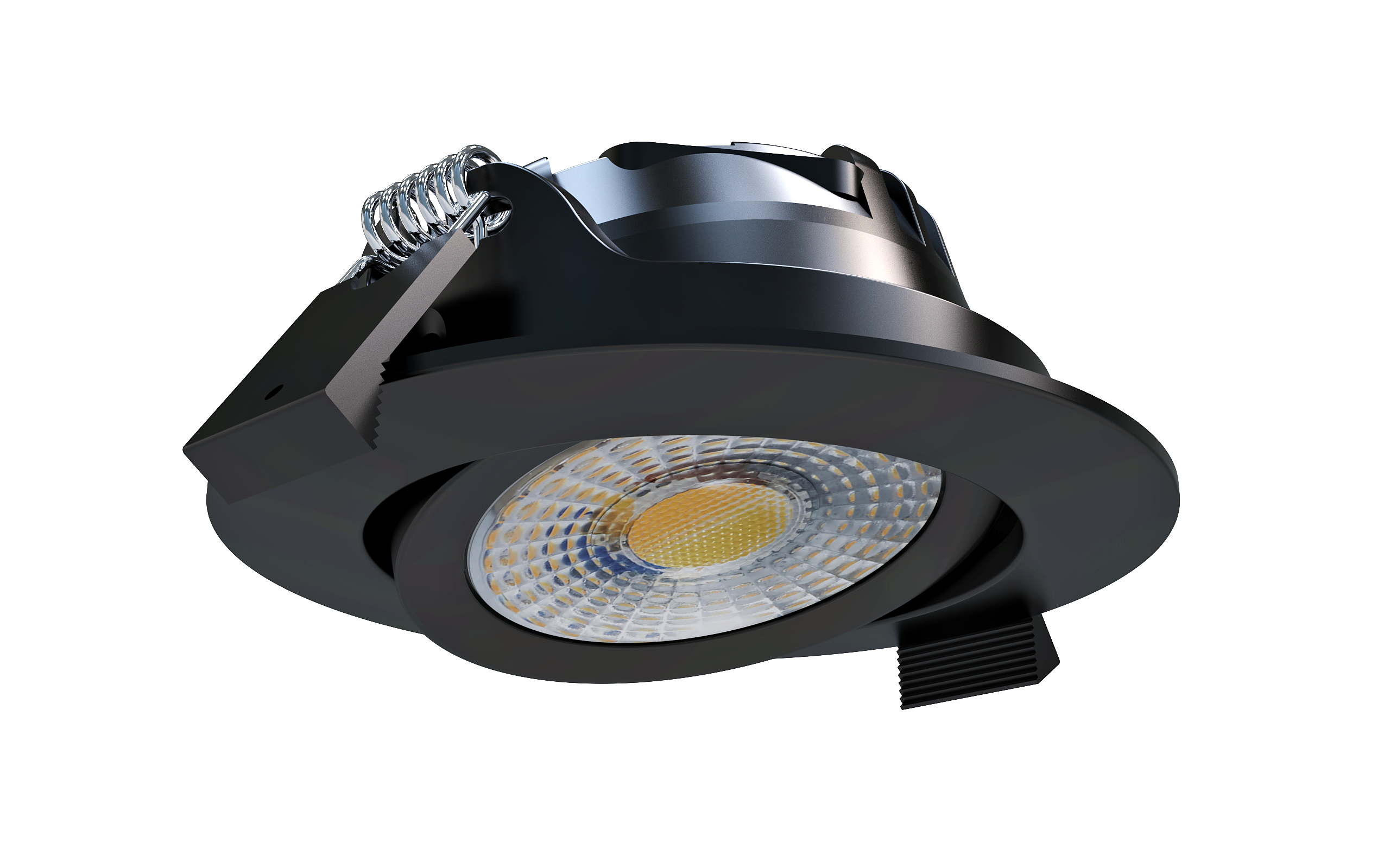 Perfy 68, Einbauspot, Ø82mm, 600-800lm, Phasenabschnitt, Kristalllinse, Schwarz