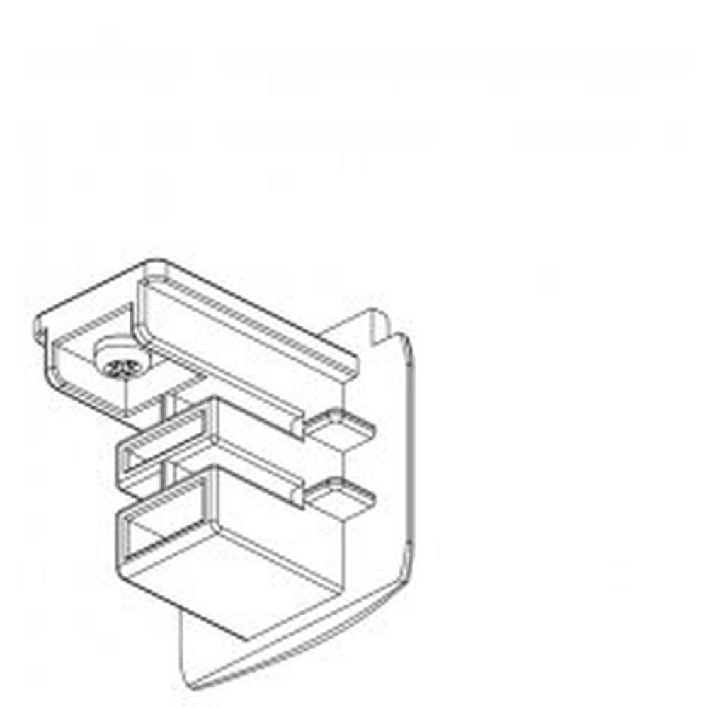Endkappe zu Stromschiene, grau