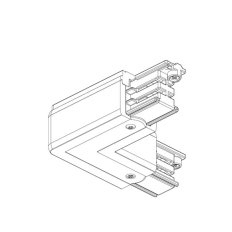 L-Verbinder links zu Stromschiene, grau
