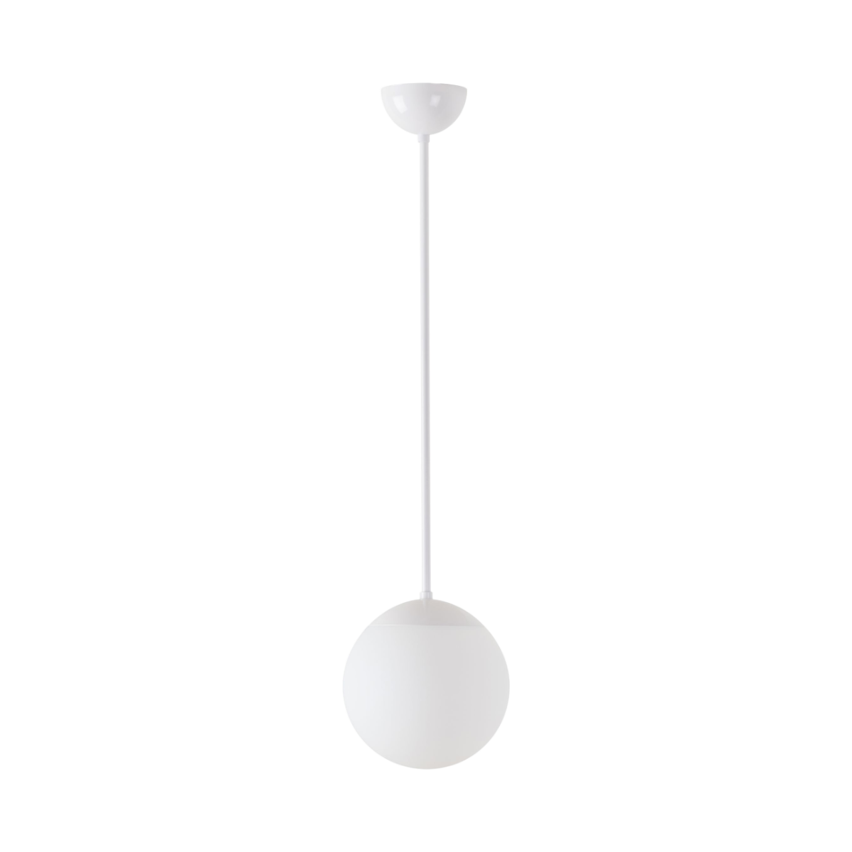 Weisse Farbe | Pendelleuchte LED EIN/AUS | TRIPLEX OPAL mundgeblasener Glasschirm | Stabpe