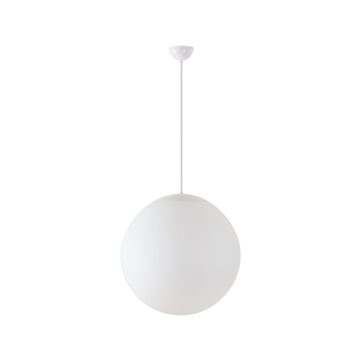 Weisse Farbe | LED-Pendelleuchte mit Ein-/Ausschalter | TRIPLEX OPAL mundgeblasenem Glassc