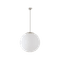 Edelstahl gebürstet | LED-Pendelleuchte EIN/AUS | TRIPLEX OPAL mundgeblasener Glasreflekt