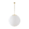 Messing poliert | Pendelleuchte LED EIN/AUS | TRIPLEX OPAL mundgeblasener Glasschirm | Sta
