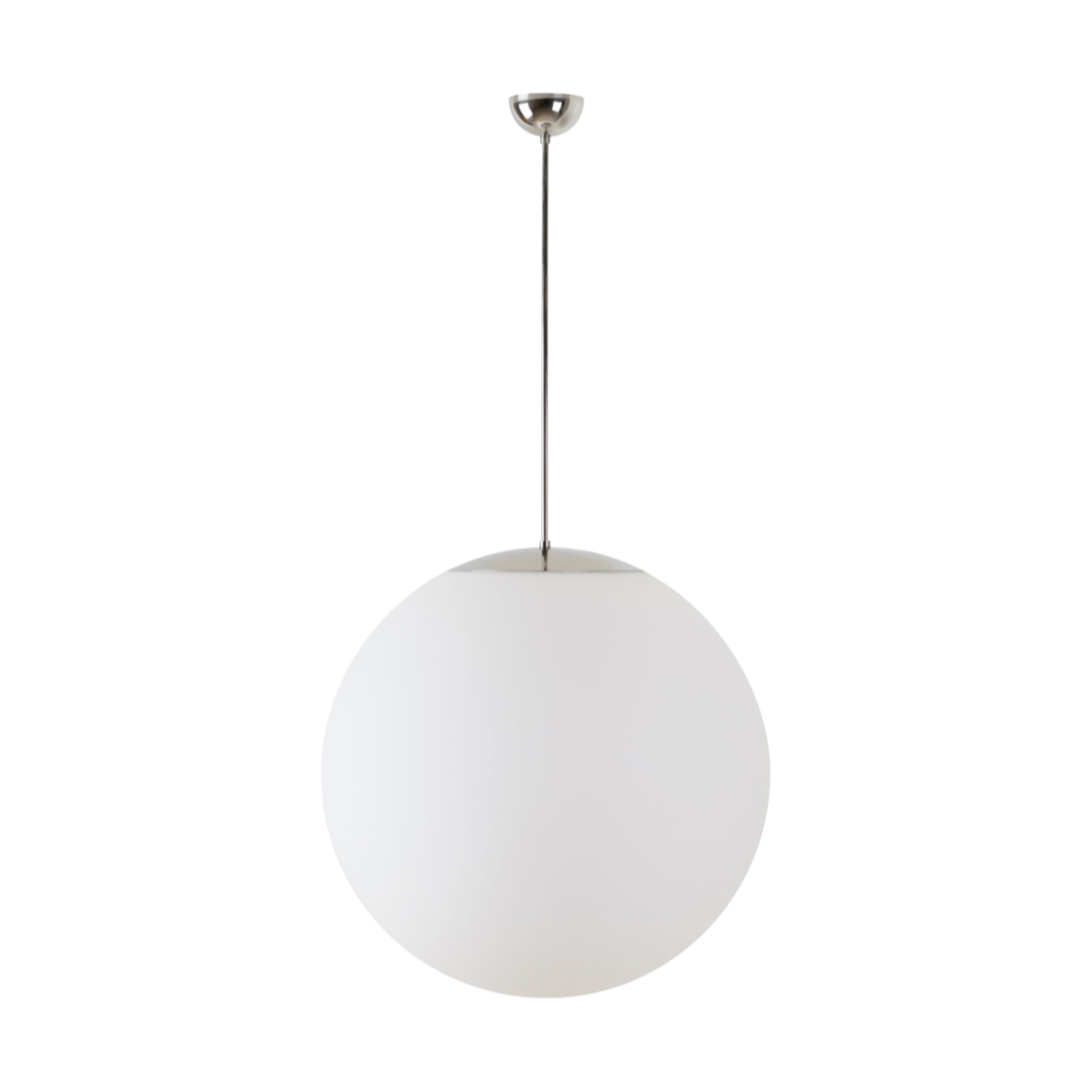 Polierter Edelstahl | Pendelleuchte LED mit Ein/Aus-Schalter | TRIPLEX OPAL mundgeblasener
