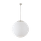 Edelstahl gebürstet | Pendelleuchte LED EIN/AUS | TRIPLEX OPAL mundgeblasener Glasschirm