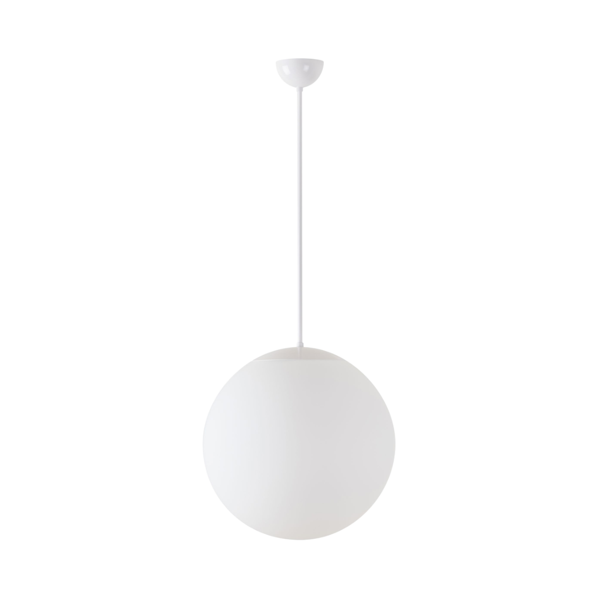 Weisses Leuchtengehäuse | Pendelleuchte mit LED Ein/Aus-Schalter | TRIPLEX OPAL mundgebla