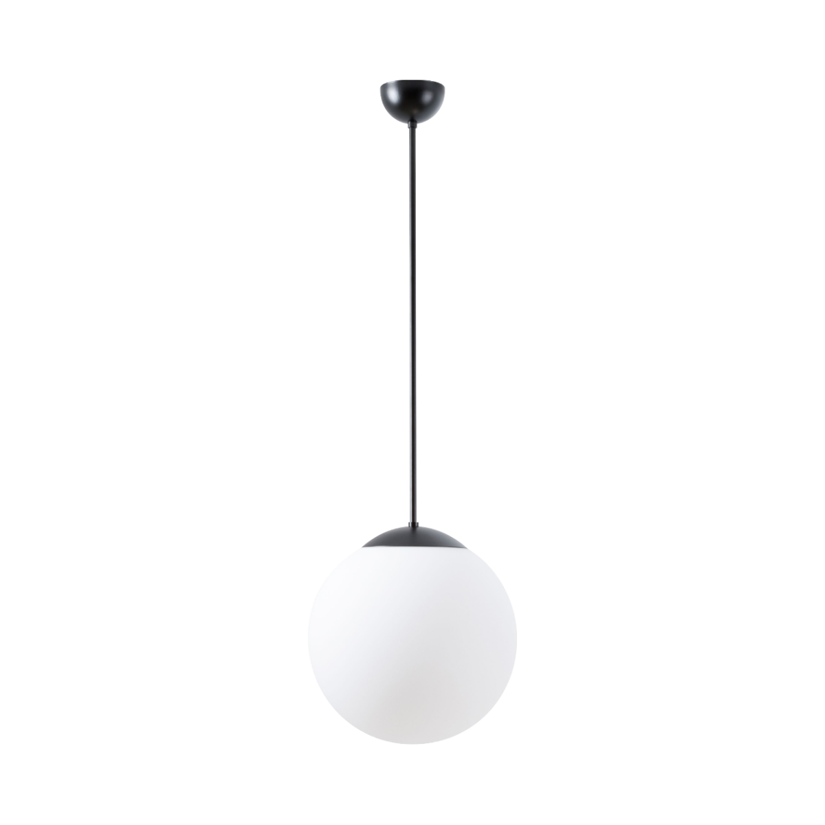 Schwarze Farbe | Pendelleuchte LED ein-/ausschaltbar | TRIPLEX OPAL mundgeblasener Glassch