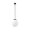 Schwarze Farbe | Pendelleuchte LED ein-/ausschaltbar | TRIPLEX OPAL mundgeblasener Glassch