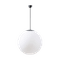 Schwarze Farbe | Pendelleuchte LED EIN/AUS | TRIPLEX OPAL mundgeblasener Glasschirm | Stab